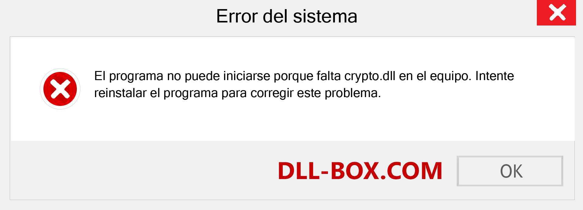 ¿Falta el archivo crypto.dll ?. Descargar para Windows 7, 8, 10 - Corregir crypto dll Missing Error en Windows, fotos, imágenes